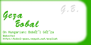 geza bobal business card